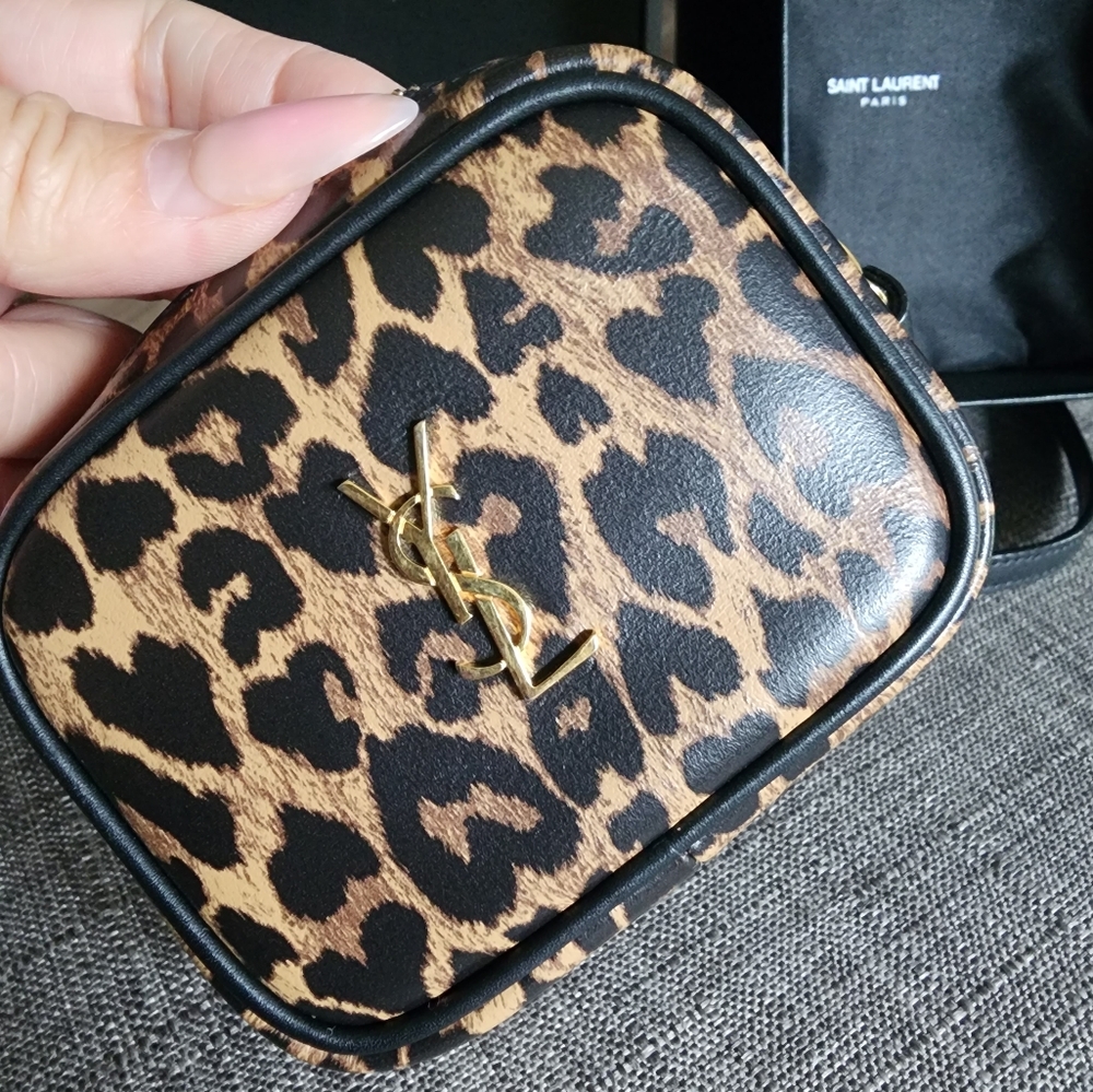 Authentic YSL Leopard Print Mini Crossbody Bag - Picture 11 of 14